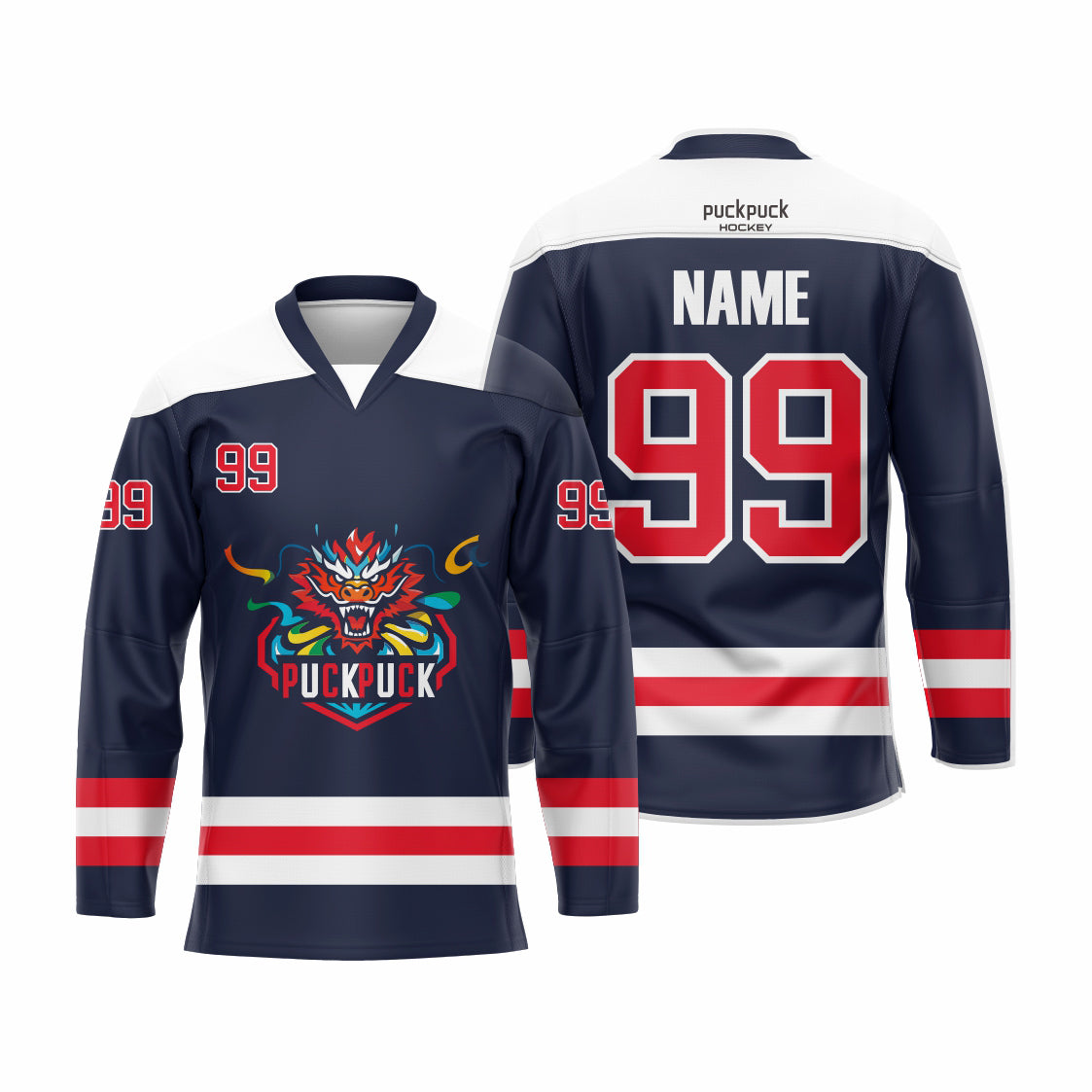 Sublimation printing custom ice hockey jersey